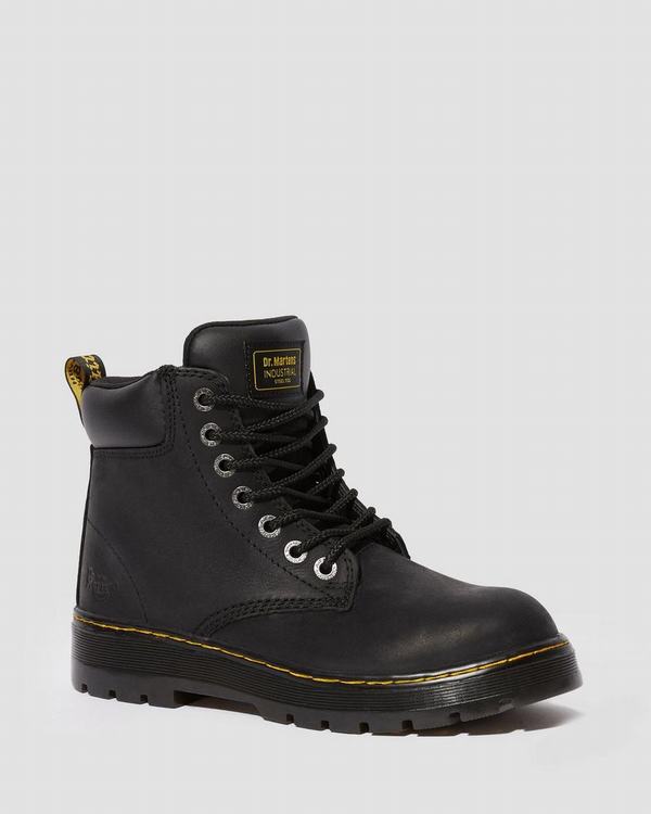 Dr Martens Dámské Pracovní Boty Winch Steel Toe Černé, CZ-062391